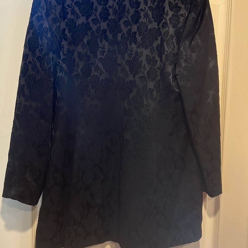 Vintage Black Victorian Print Wrap Blazer/Mini Dress - Picture 8 of 8